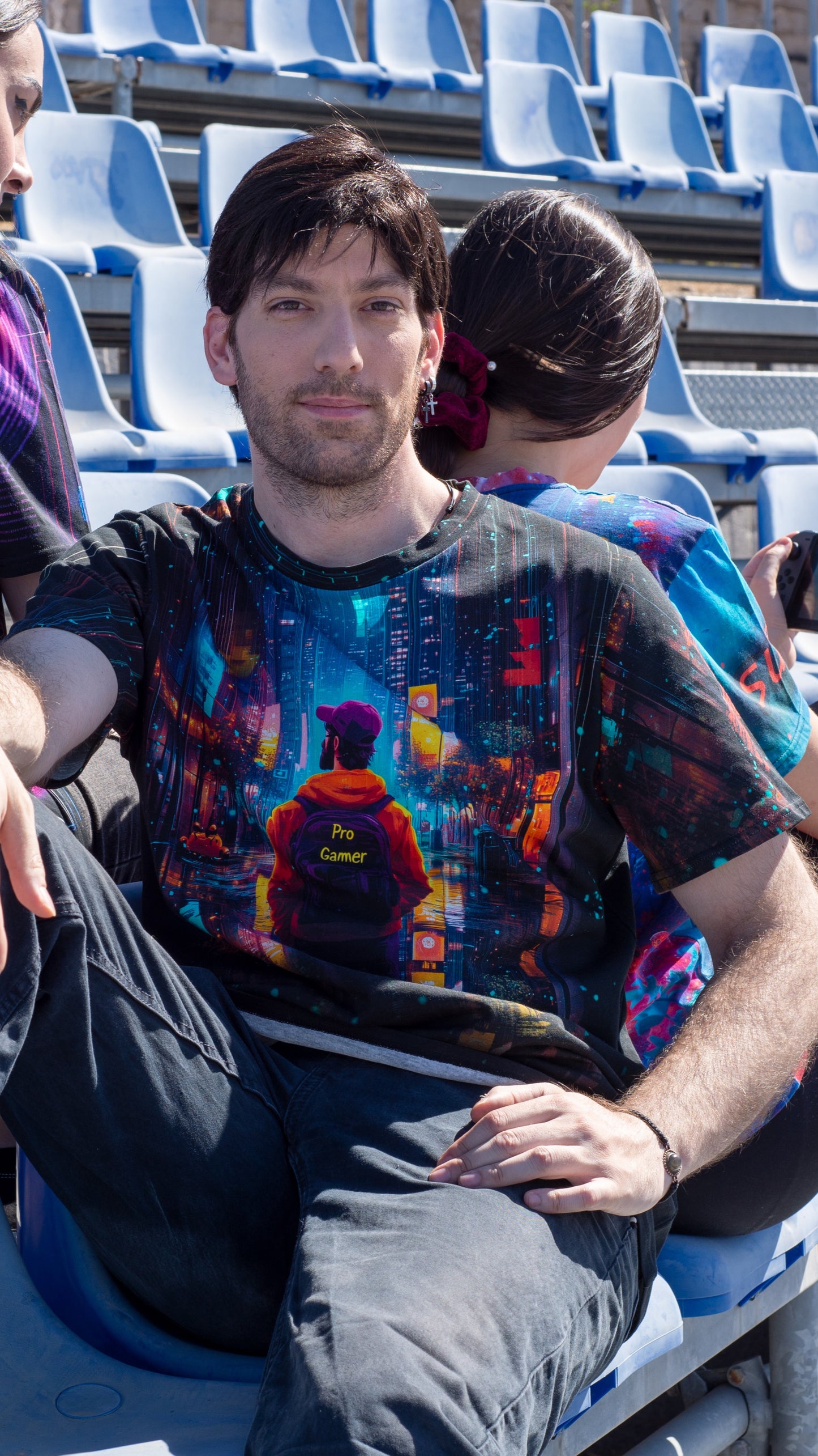 Retro 90s gamer T-shirt with bold vintage graphics for millennials