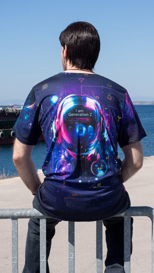 Unisex Zoomer gaming shirt styled with retro fashion