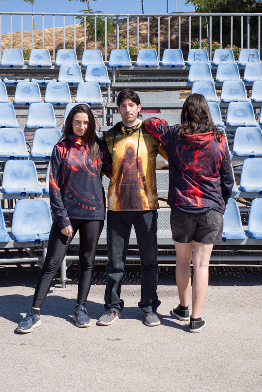 Assassin Gamer Hoodie with Built-in Mask | Cozy Fleece Jacket | Unique Gaming Gift | Open-World RPG Inspired Apparel