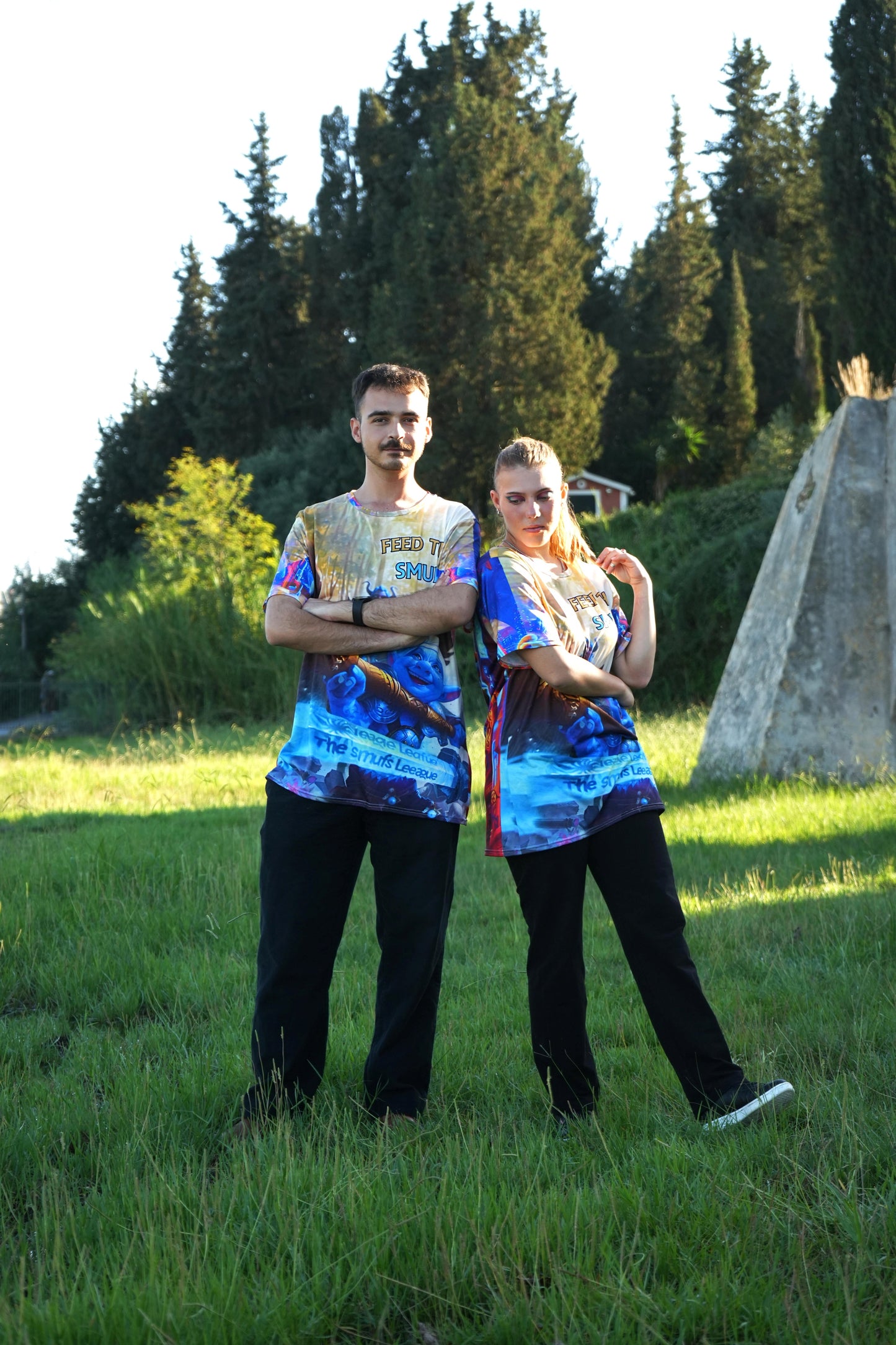Model wearing funny gaming t-shirt, ideal gift for gamers and MOBA fans