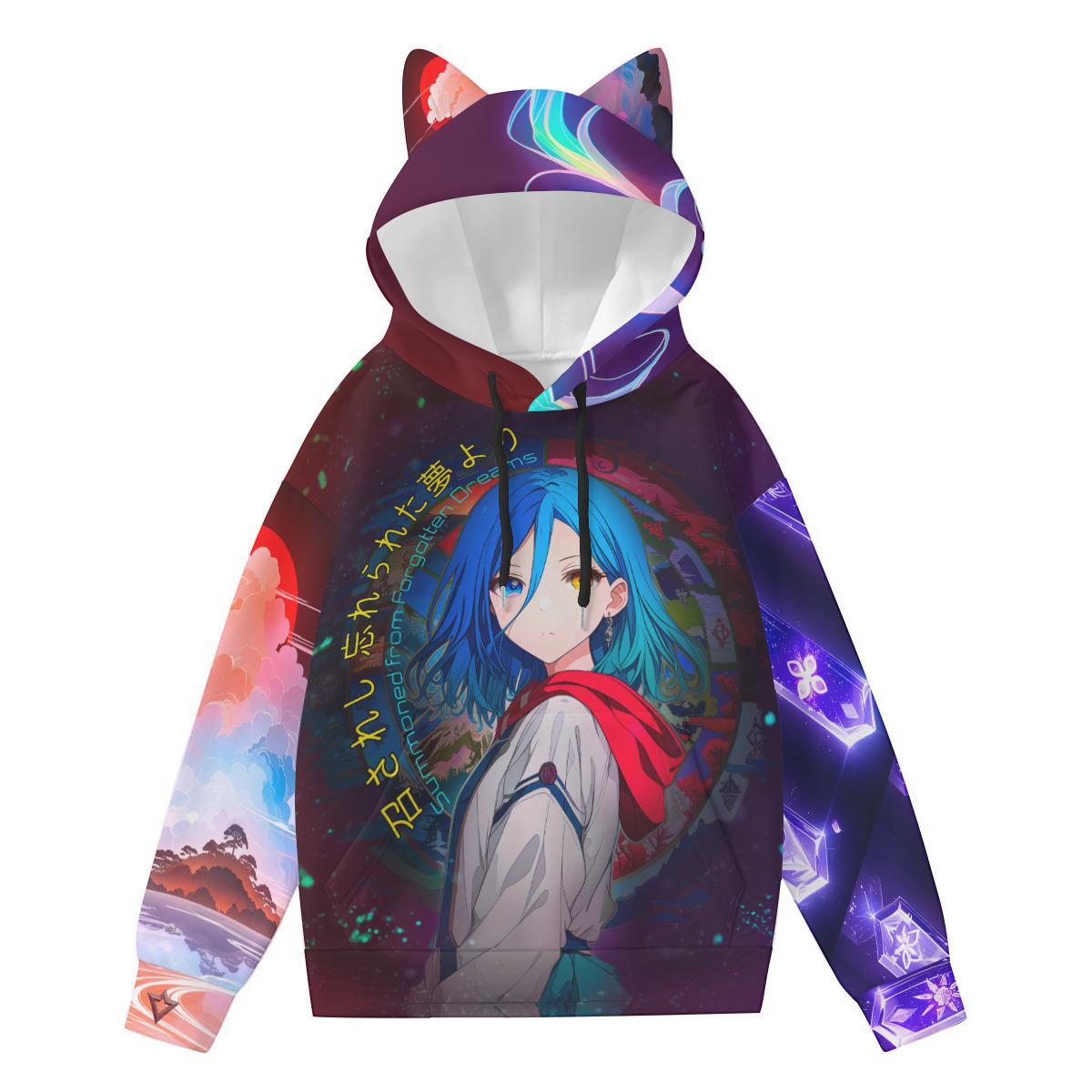 Cute Meets Mysterious in This Anime Cat Ear Hoodie
Get whiskered away into a magical realm with our anime-style hoodie featuring adorable cat ears, soft cozy fabric, and an enchanting message: “Summoned from Forgotten Dreams.” Designed for anime lovers and magical girl fans, this piece channels the essence of cuteness and curiosity with a hint of forgotten realms.