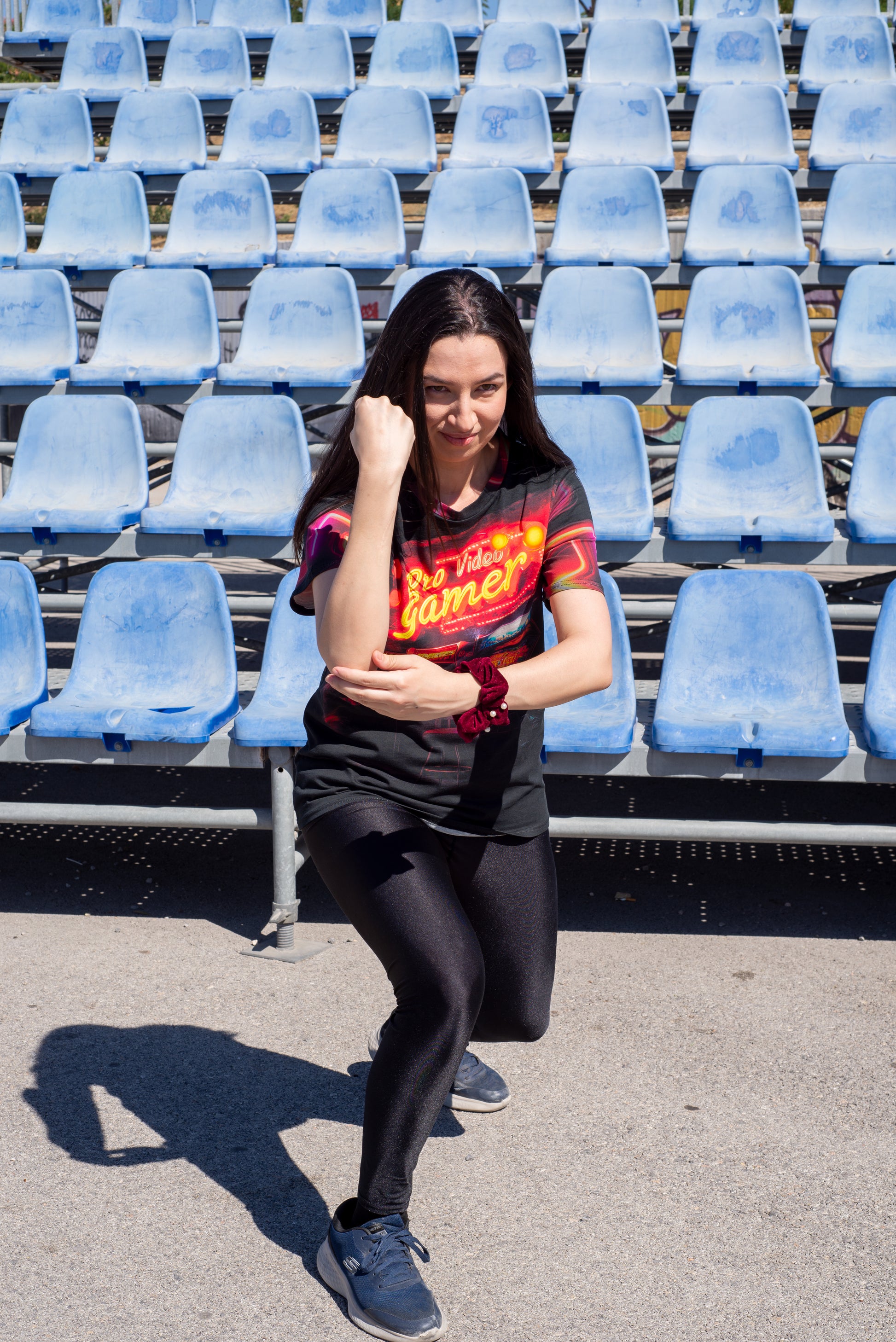 Eco-friendly gaming tee with 60s 70s retro vibe
